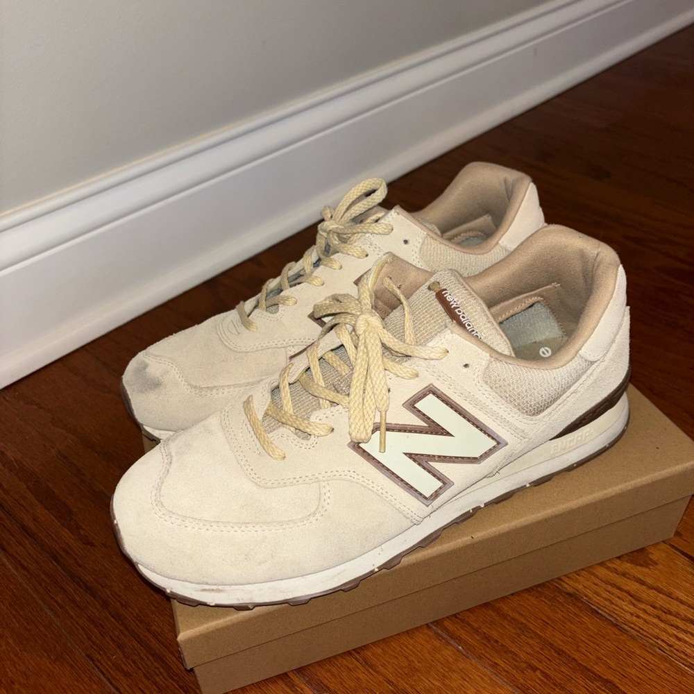 New Balance Beige and Brown Sneakers